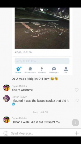 Screenshot of students talking about the incident.