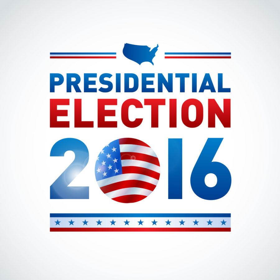 2016 USA presidential election poster. EPS 10