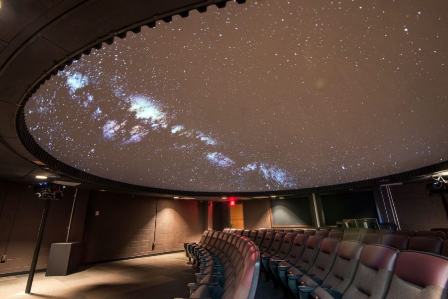 A view of the new planetarium from the theater room.