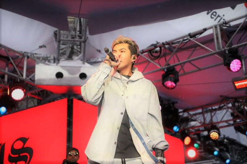 Chinese singer-actor Kris Wu performs at the Super Bowl Live Concert held in downtown Minneapolis, Minnesota, Feb 3, 2018.