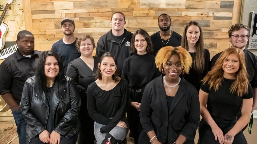Picture of 2019 Delta Music Institute All-Stars’ 12 band members. Hannah is the one on the far right front row. (Pic from Delta State website) 