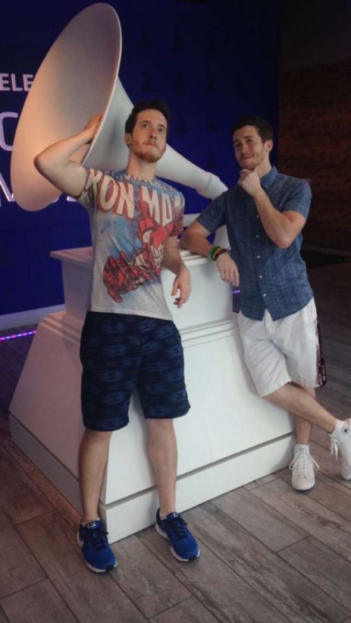 "Twins always win!" Michael and Matthew pose at the Grammy Museum. Photo Credit: Matthew and Michael Franks 