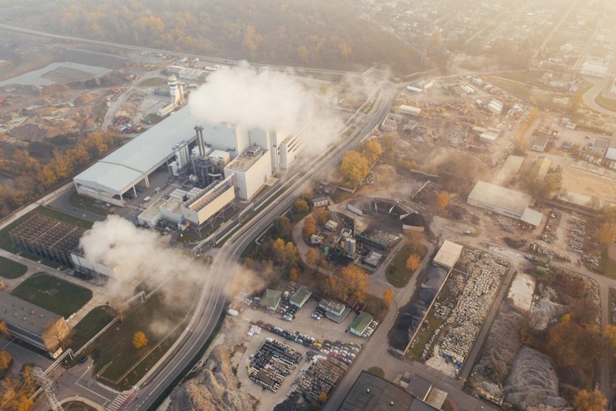 Factory producing smog